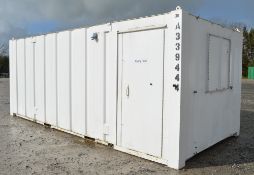 21 ft x 9 ft steel ant-vandal site office unit c/w keys A339444