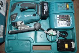Makita 18v cordless jigsaw c/w 2 batteries, charger & carry case A632710