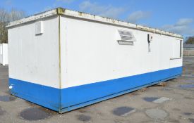 32 ft x 10 ft steel anti-vandal toilet & changing room site unit comprising of: changing room, gents
