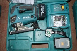 Makita 18v cordless jigsaw c/w 2 batteries, charger & carry case A625505