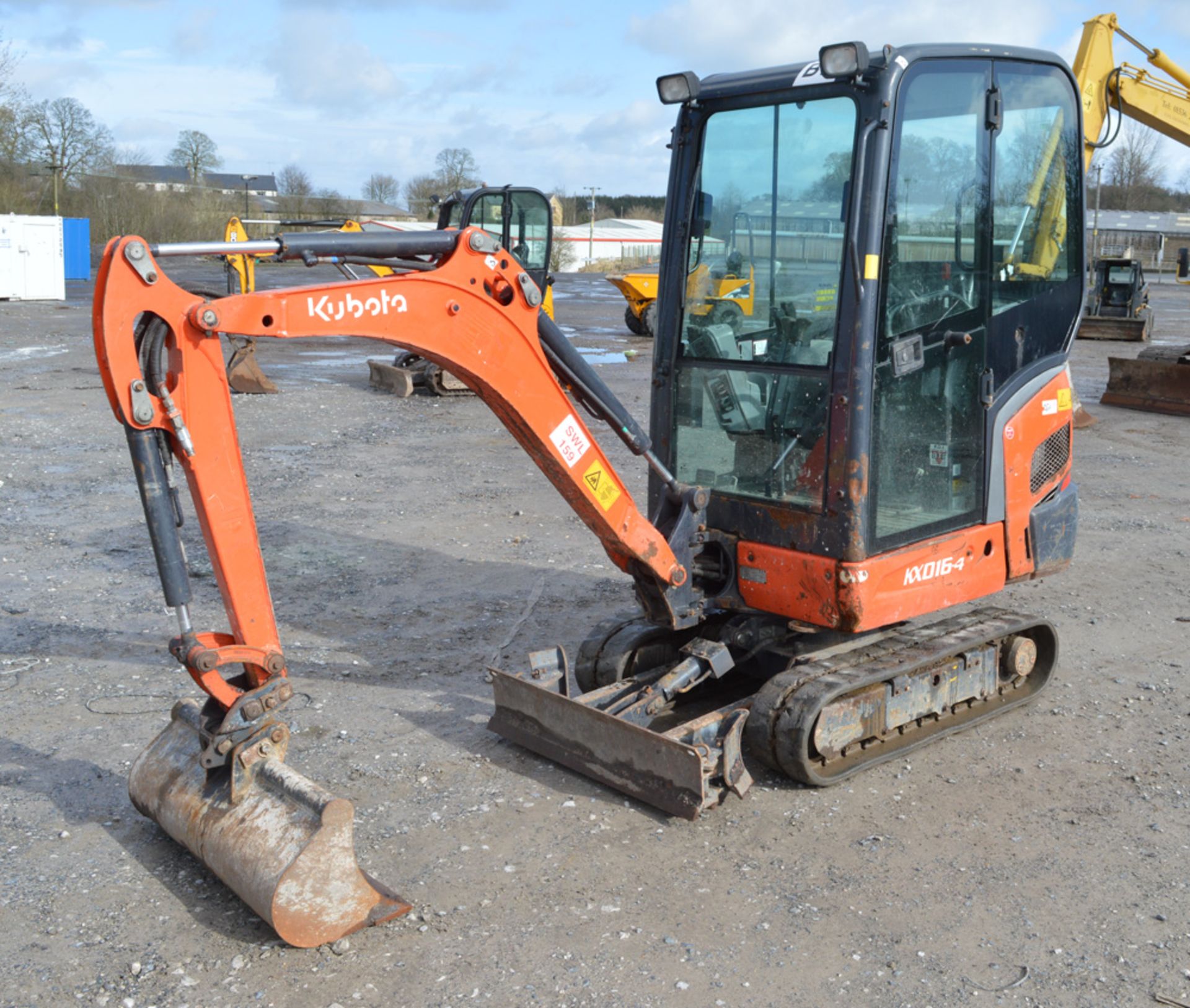 Kubota KX016.4 1.5 tonne rubber tracked mini excavator Year: 2011 S/N: 55345 Recorded Hours: 1665