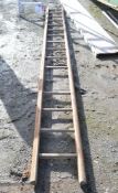 12 ft wooden pole ladder A707363