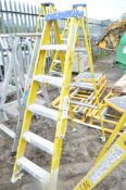 6 tread fibreglass framed step ladder