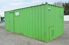 21 ft x 9 ft steel anti vandal welfare site unit comprising of: canteen, toilet & cloakroom c/w keys