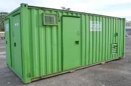 21 ft x 9 ft steel anti vandal welfare site unit comprising of: canteen, kitchen, toilet & water