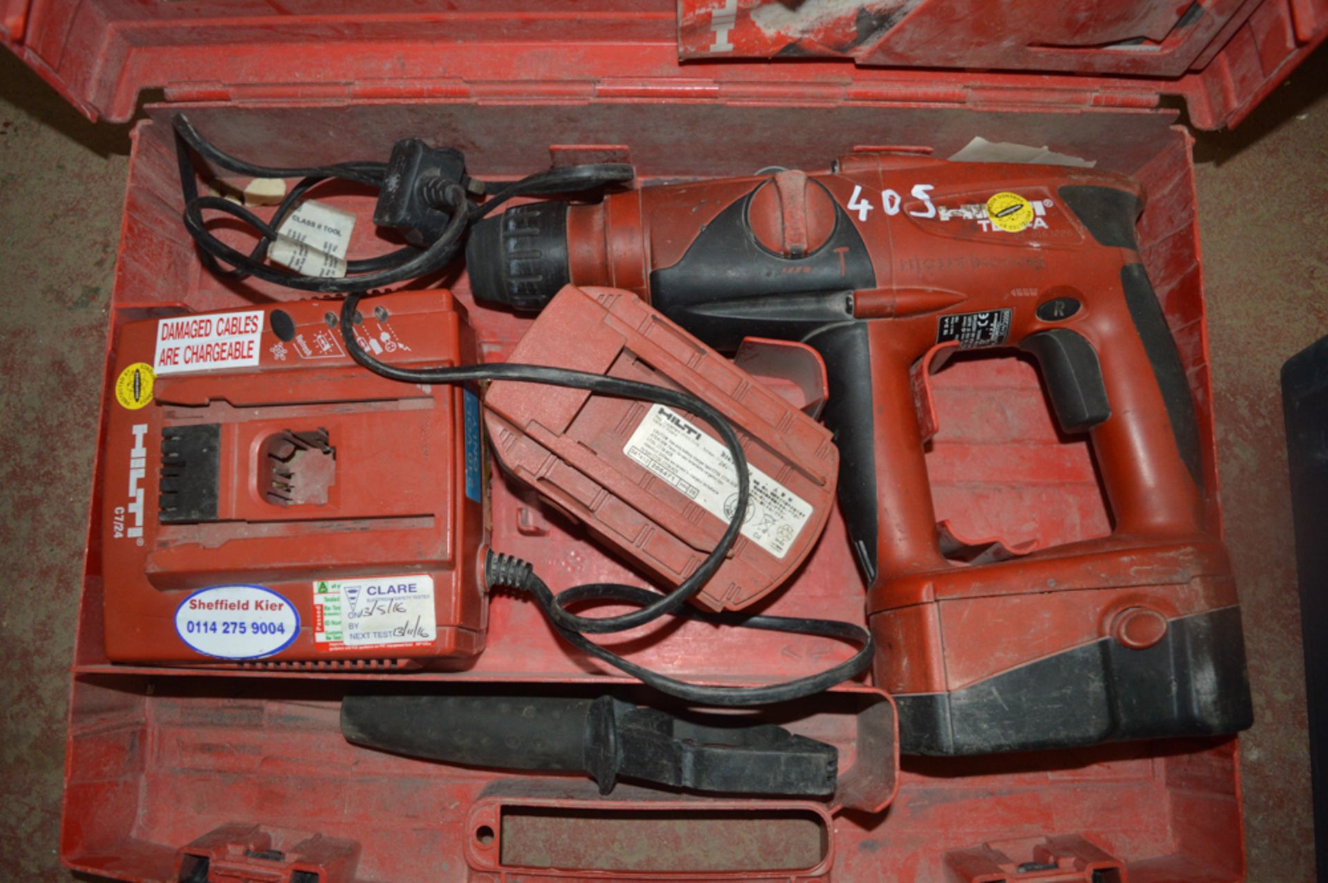 Hilti 24v cordless SDS hammer drill c/w 2 batteries, charger & carry case 0117/K00005