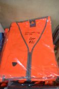 14 - Hi-Viz orange work vests Size 2XL New & unused