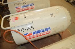 Andrews 110v gas fired space heater E0002904