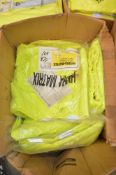 12 pairs of Hi-Viz yellow flameproof & waterproof trousers Size M New & unused