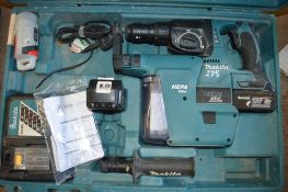 Makita 18v SDS cordless hammer drill c/w 2 batteries, charger & carry case A617521