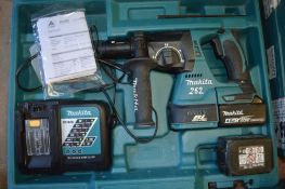 Makita 18v SDS cordless hammer drill c/w 2 batteries, charger & carry case A636430