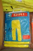 2 pairs of Hi-Viz yellow waterproof trousers Size M New & unused