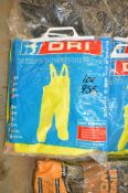 3 pairs of Hi-Viz yellow bib & braces Size L New & unused