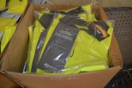 Box of 15 Hi-Viz yellow polo shirts Size S New & unused