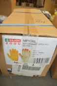 Box of 100 pairs of orange latex gloves Size L New & unused