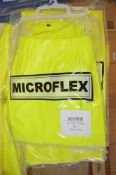 6 pairs of Hi-Viz yellow waterproof trousers Size L New & unused