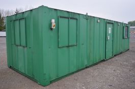 32 ft x 9 ft steel anti vandal site office unit c/w keys A401200