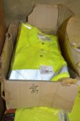 Box of 15 Hi-Viz yellow polo shirts Size L New & unused