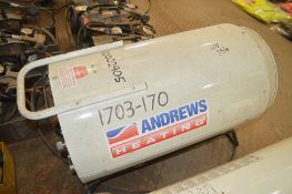 Andrews 110v gas fired space heater E0002905