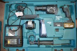 Makita 18v SDS cordless hammer drill c/w 2 batteries, charger & carry case A617530