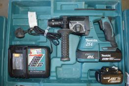 Makita 18v SDS cordless hammer drill c/w 2 batteries, charger & carry case A636505