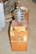 Rotor compressor drum C/w wooden packing crate approximately 400mm x 260mm