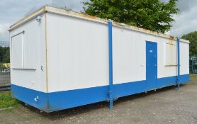 32 ft x 10 ft steel anti vandal jack leg site office unit c/w keys NH77000205