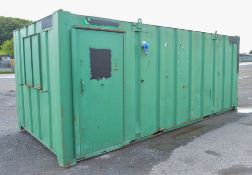 21 ft x 9 ft steel anti vandal site office/store unit c/w keys A406254