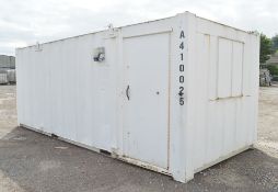 21 ft x 9 ft steel anti vandal site office unit c/w keys A410025