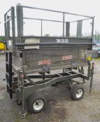 UK Lift manual hydraulic site tow mobile access platform (Ex MOD)