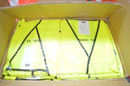 Box of 50 Hi-Viz yellow waistcoats size XL New & unused