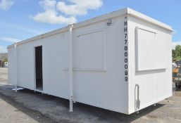 32 ft x 10 ft steel anti vandal jack leg site office unit **No keys & no door** NH77000099