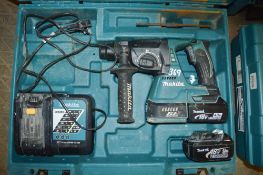 Makita 18v cordless SDS rotary hammer drill c/w 2 batteries, charger & carry case A600693