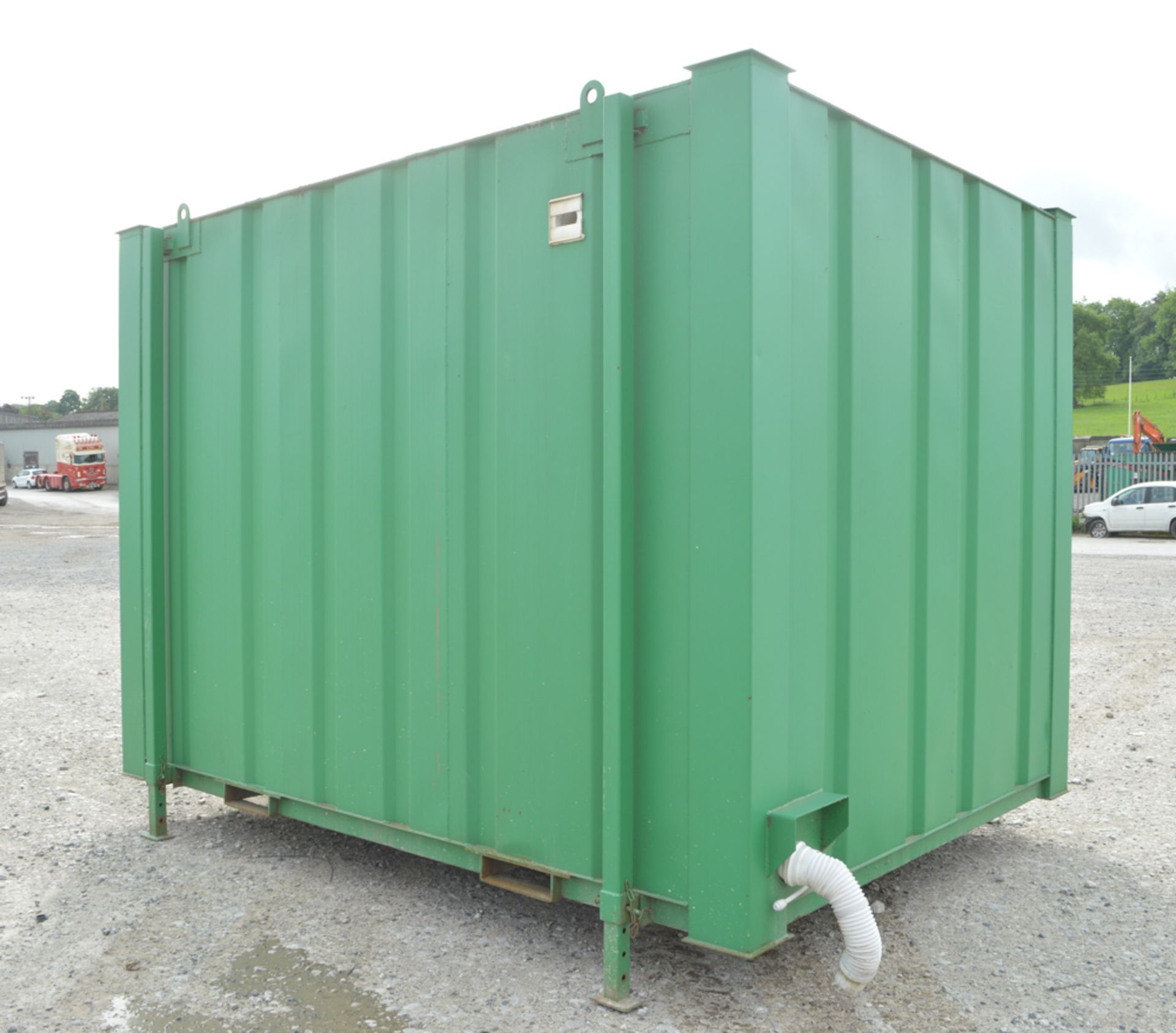 12 ft x 8 ft 2+1 steel anti vandal site toilet unit c/w keys A453486 - Image 3 of 5