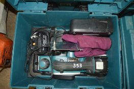 Makita 18v cordless planer c/w 2 batteries, charger & carry case A628044