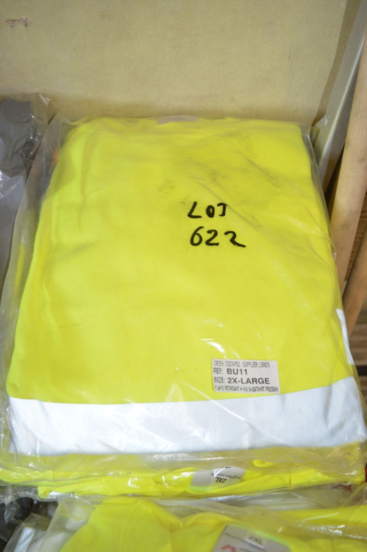 6 - Hi-Viz yellow sweatshirts size 2XL New & unused
