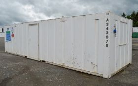 32 ft x 10 ft steel anti vandal site office unit comprising of 2 offices c/w keys A343979