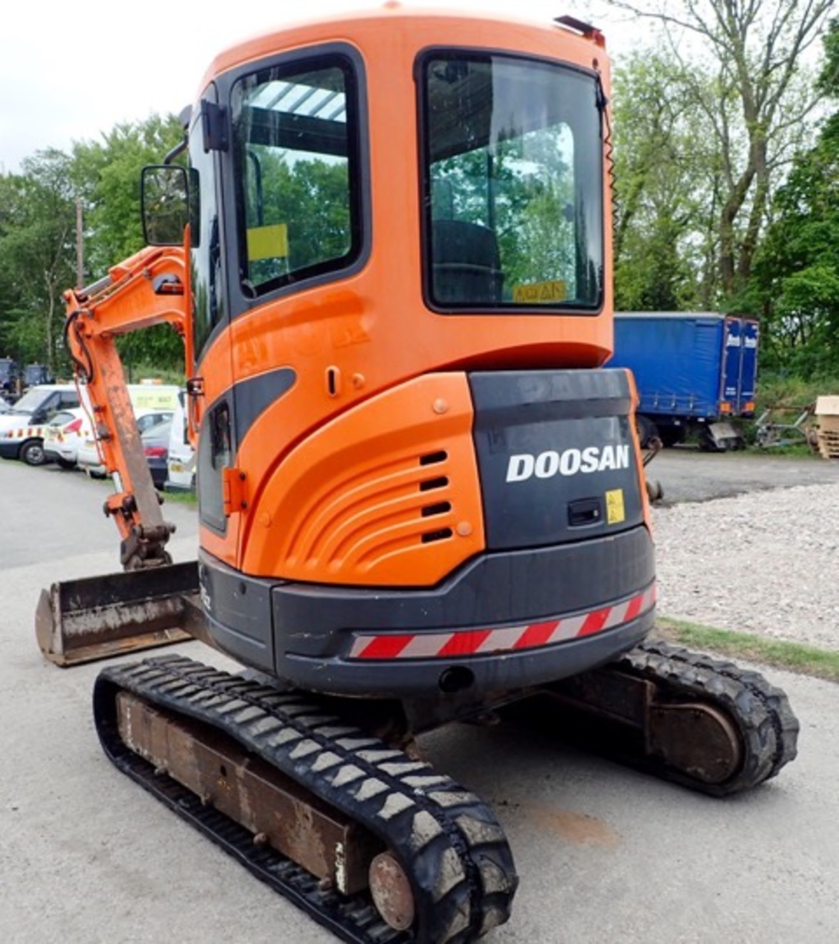 Doosan DX 35Z 3.5 tonne zero tail swing rubber tracked mini excavator Year: 2008 S/N: 5238 - Image 2 of 14