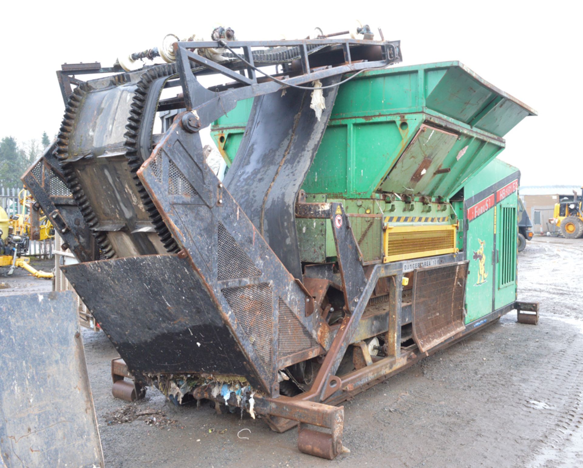 Forus HB181/E 3 phase electric primary waste pre shredder Year: 2007 Up to 12 tonne per hour waste - Image 2 of 12