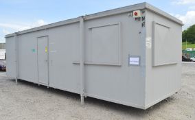 32 ft x 10 ft steel anti vandal jack leg site office unit c/w keys NH77000062