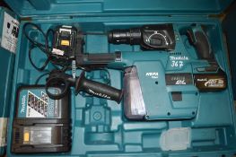 Makita 18v cordless SDS rotary hammer drill c/w 2 batteries, charger & carry case A617528