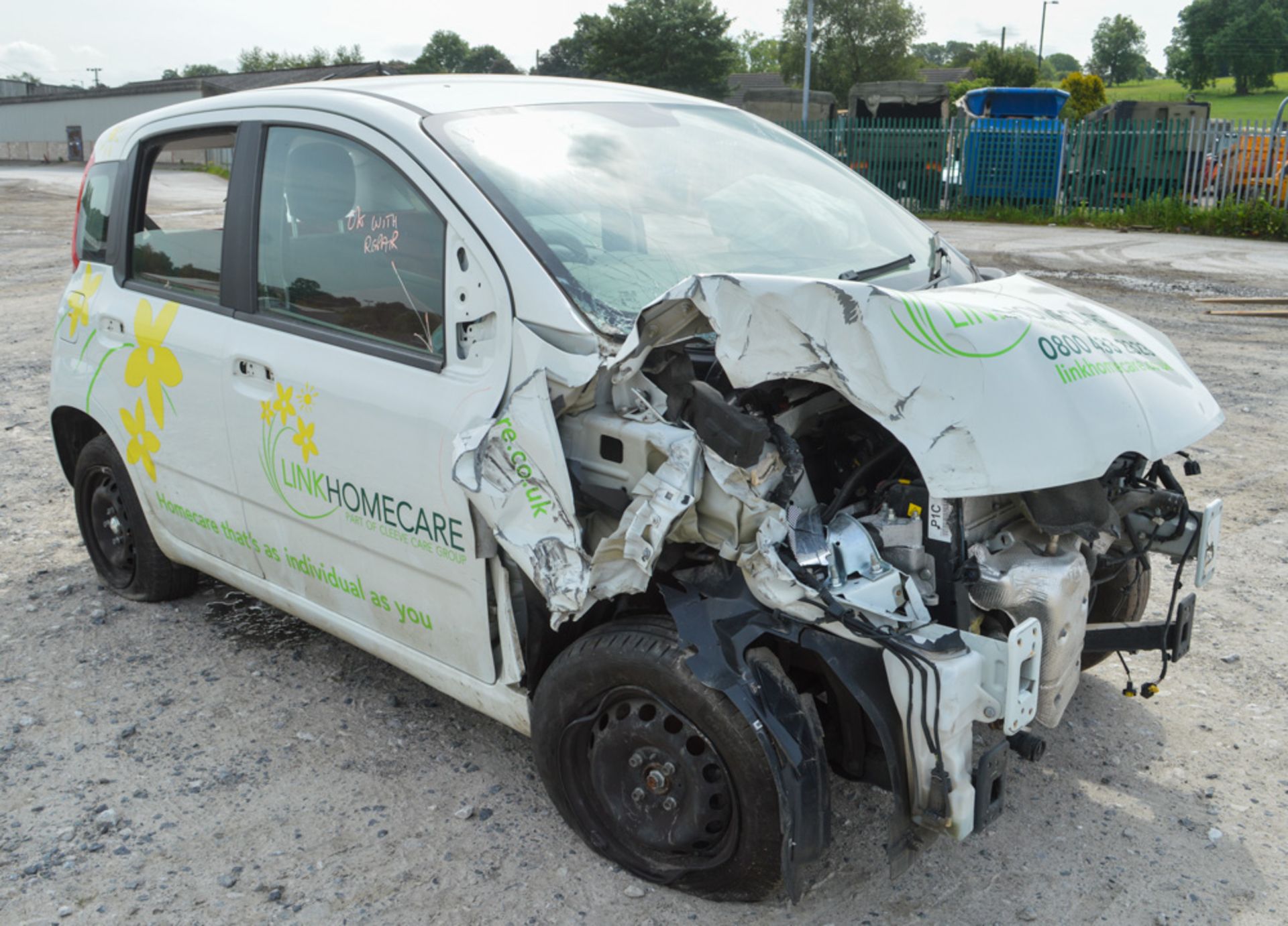 Fiat Panda 1.2 5 door hatchback car for spares Registration Number: VX65 MVA c/w V5C registration - Image 4 of 8