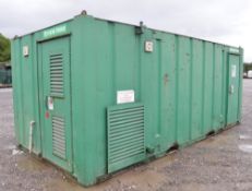 21 ft x 9 ft steel anti vandal site welfare unit comprising of canteen, toilet & generator room c/