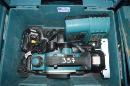 Makita 18v cordless planer c/w 2 batteries, charger & carry case A596566