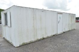 32ft x 10ft steel anti vandal site office unit comprising of 3 offices c/w keys A318718