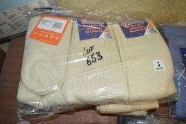 6 pairs of long white work socks New & unused
