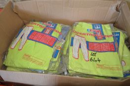 Box of Hi-Viz yellow over trousers size XL New & unused
