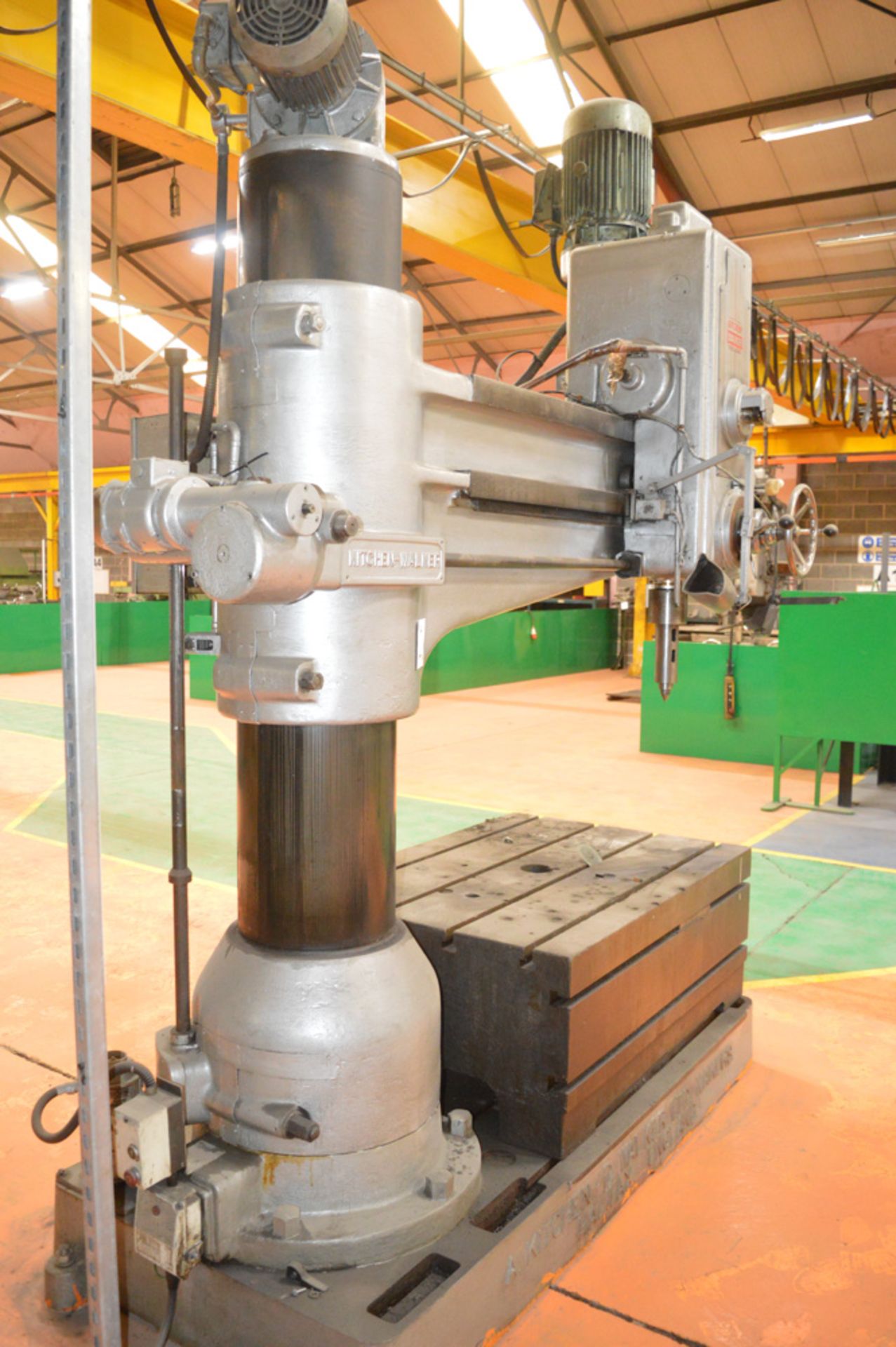 Kitchen & Walker radial arm drill c/w 51 inch by 36 inch slotted bed & 1370mm arm ** Note to bidders - Image 5 of 6