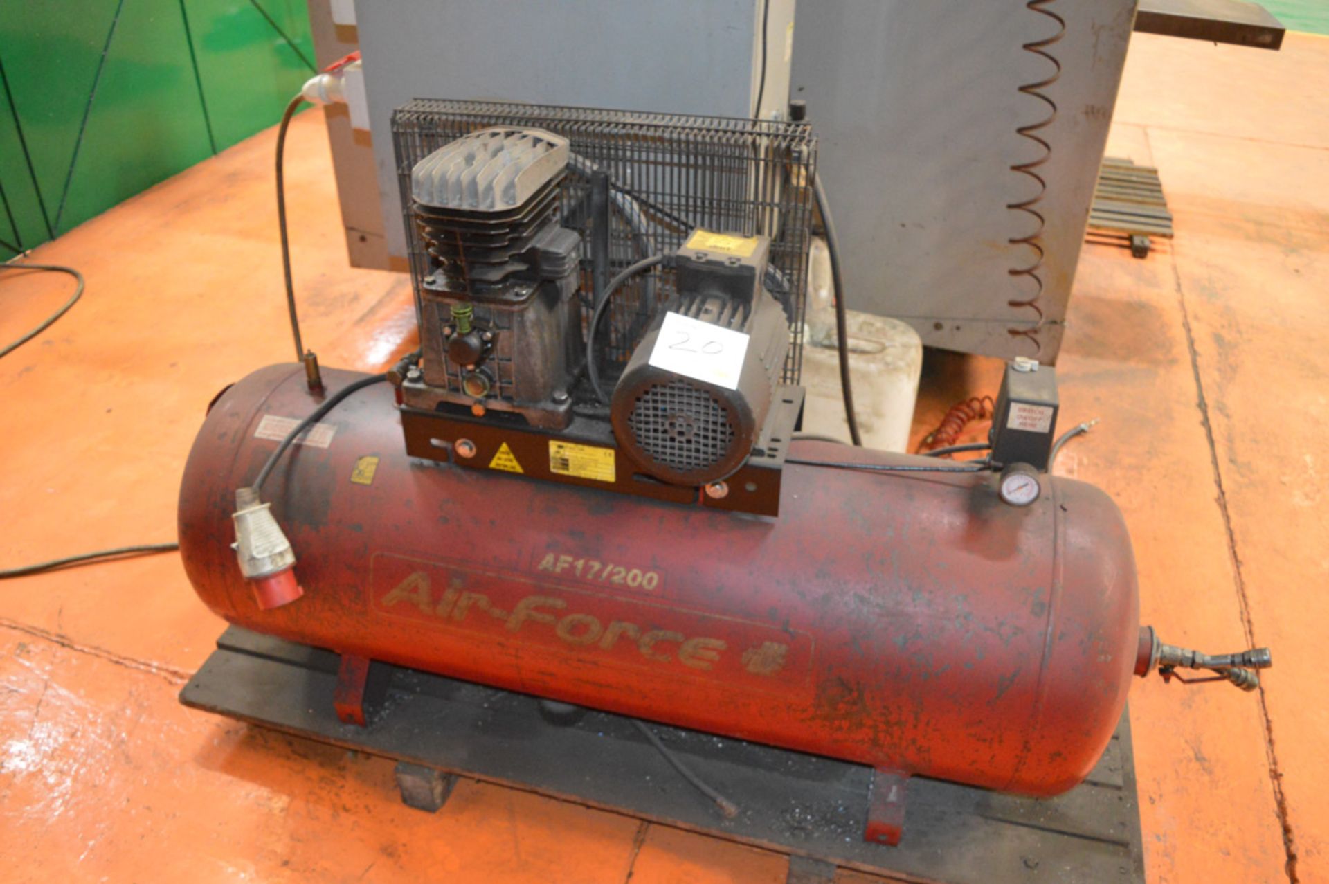 Fiac AF17/200 3 phase receiver mounted air compressor