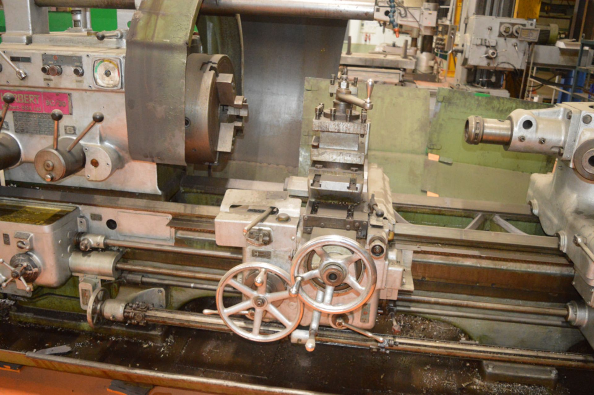 Herbert 9C/30 long bed turret lathe S/N: CWN7770 15 inch swing over bed, 9 ft between centres c/w - Image 6 of 9